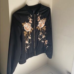 Flower Silk Bomber